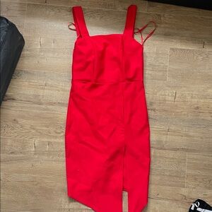 Elegant Red Sleeveless Dress